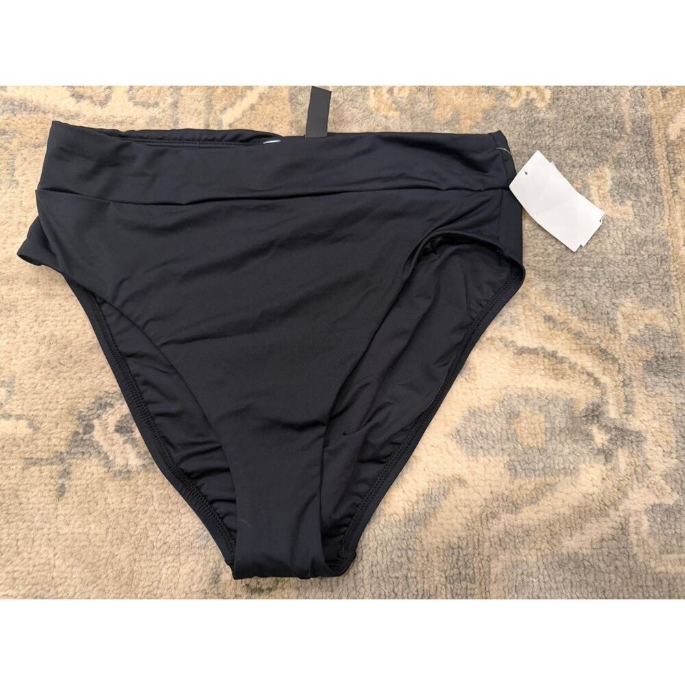 La Blanca Women's Sz 10 Black High Waisted Swim Bottom NWT